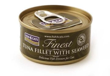 Fish4Dogs Fish4cats finest filet s tunom s algama 70g