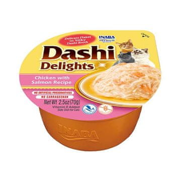 Inaba INABA Dashi Delights Piletina sa salmonom u umaku - poslastice za mačke - 70g