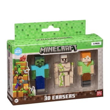 slomart MINECRAFT 3D GUMICE ZA BRISANJE - 3 PACK VER.C