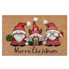 HOME & MARKER® Božićni otirač, s motivom Djeda Božićnjaka, praznični predpražnik protiv klizanja | MERRYCHRISTMAT