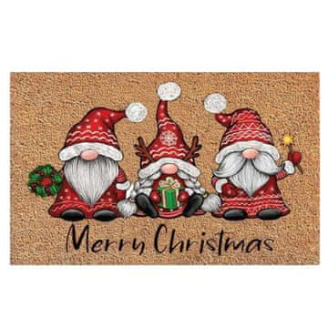 HOME & MARKER® Božićni otirač, s motivom Djeda Božićnjaka, praznični predpražnik protiv klizanja | MERRYCHRISTMAT