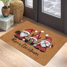 HOME & MARKER® Božićni otirač, s motivom Djeda Božićnjaka, praznični predpražnik protiv klizanja | MERRYCHRISTMAT