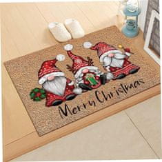 HOME & MARKER® Božićni otirač, s motivom Djeda Božićnjaka, praznični predpražnik protiv klizanja | MERRYCHRISTMAT