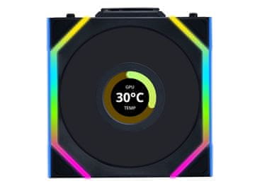 Lian Li UNI FAN SL bežični ventilator, 120 mm, PWM, LCD, ARGB, 1-dijelni, crni (12SLLCD1W1B)