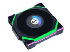 Lian Li UNI FAN SL bežični ventilator, 120 mm, PWM, LCD, ARGB, 1-dijelni, crni (12SLLCD1W1B)