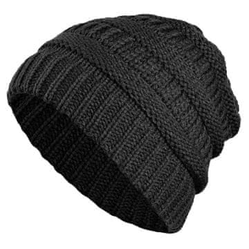 VIVVA® Pletena kapa s otvorom za rep, ženska zimska kapa za punđu i kovrčavu kosu | BEANIEHUT