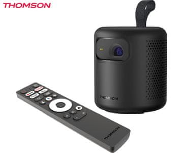 Thomson VEGA PG35B projektor, 4K UHD, Google TV, pametni daljinski upravljač, crni