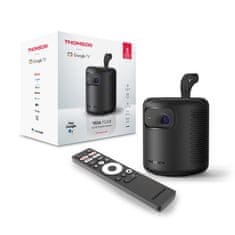 Thomson VEGA PG35B projektor, 4K UHD, Google TV, pametni daljinski upravljač, crni