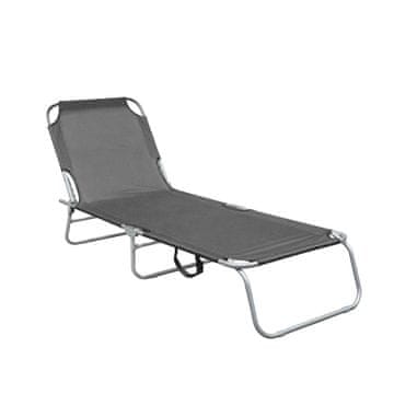 Aga Vrtni podesivi ležaljka Siva