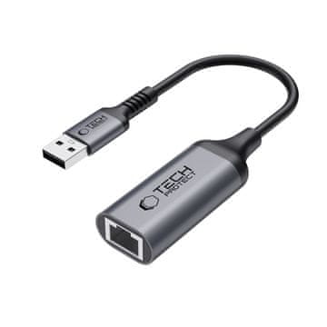 Tech-protect Ultraboost adapter USB 3.0 / RJ45, crno