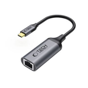 Tech-protect Ultraboost adapter USB-C / RJ45, crno