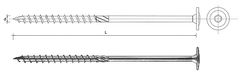 VIJCI ZA DRVO S TORX PRIVRTNOM, POCINKANI, 6*100MM T30 - 100,0 KOM - SPKK 6*100