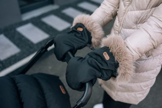 Zimske rokavice za voziček, črne (85222)