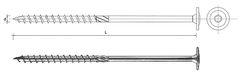 VIJCI ZA DRVO S TORX PRIVRTNOM, POCINKANI, 8*140MM T40 - 50,0 KOM - SPKK 8*140