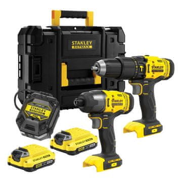 Stanley 18V V20 KOMPLET SFMCD711+SFMCF800 2*2.0AH TSTAK - S/SFMCK465DT