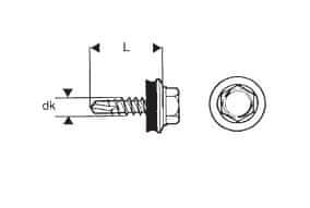SAMOBUŠIVI VIJAK 4,8*35MM RAL 8017 - 5,0 STO - WSB 35 8017G