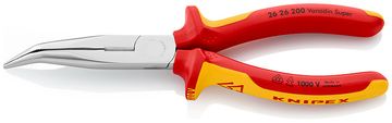 Knipex Izolirana duga savijena kliješta za rezanje, poluokrugla 200 mm - KN 26 26 200