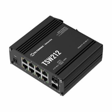 Teltonika prekidač Giga 8-port 2xSFP DIN Mini managed TSW212