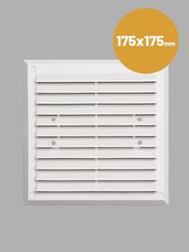 VENTILACIJSKA REŠETKA 175*175MM BIJELA - KRA 001 BI