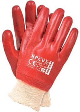 ZAŠTITNE RUKAVICE S PVC-OM RPCVS, CRVENE PVC - 12,0 PAROVA - REK GU 412