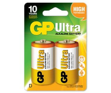 BATERIJA ULTRA+ ALKALNA LR20 D 1.5V 2SZ - GP13AUP-U2