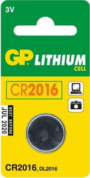 LITIJEVE GUMBASTE BATERIJE 3V CR2016 - 5,0 KOM - GP CR2016 SZ