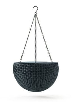 KETER KETER VISEĆA LONDA OD RATANA 8,6L - GRAFITNA - KT 92 4499