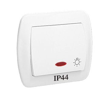 Svjetlo za tipke Chord P/T IP44 s bijelim pozadinskim osvjetljenjem - E00001-19298