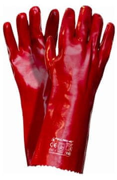 PVC RUKAVICE DUGE, CIJELE CRVENE 40 CM - 12 PAROVA - REK GU 1707