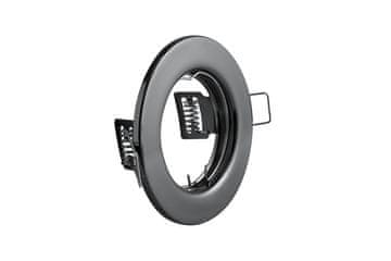 GTV Okrugli stropni reflektor Parma IP20, crni krom - V-PAST1-21