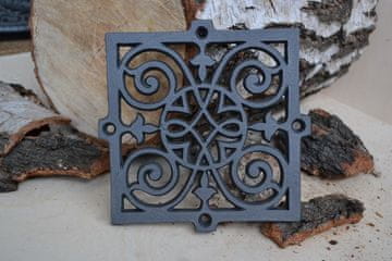DZ071 - 20,5 x 20,5 - ventilacijska rešetka od lijevanog željeza Crna