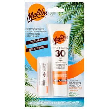 Malibu Malibu krem za lice SPF30 i pomada za usne SPF30 set