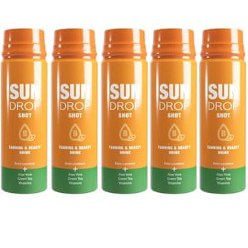 Nitora Set od 5 Sun Drop Shots osvježavajućih krema za sunčanje za solarij 80 ml