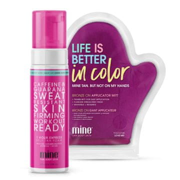 Minetan MineTan Workout Ready pjena za samotamnjenje 200 ml i rukavica