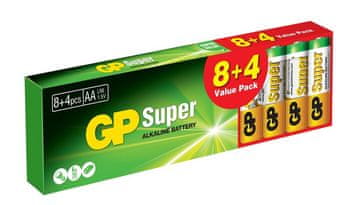 SUPER ALKALNE BATERIJE AA LR6 1.5V 12 KOM - GP15A-U12