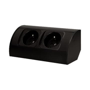 Orno Utičnica za namještaj 2X2P+Z crna - ON-AE-1303/B
