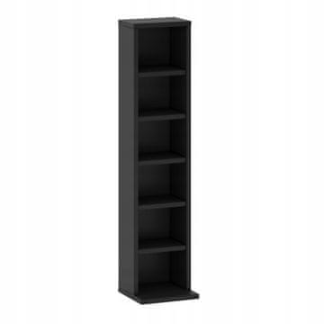 Target Home Stalak za CD/DVD 92 cm, podesive police, crne boje