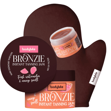 Bodybite Bodybite Bronzie krem za ubrzavanje preplanulosti i rukavica