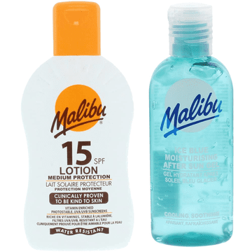Malibu Malibu protective losion SPF15 200ml i gel za poslije sunčanja 100ml
