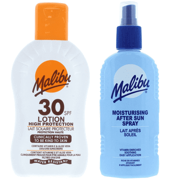 Malibu Malibu SPF30 vodootporni balzam 200ml + balzam u spreju poslije sunčanja 200ml