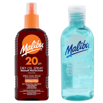 Malibu Malibu spf20 ulje za tamnjenje 200ml i gel nakon sunčanja 100ml