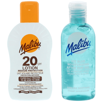 Malibu Malibu protective losion SPF20 200ml i gel za poslije sunčanja 100ml