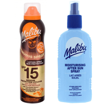 Malibu Malibu SPF15 balzam za zaštitu od sunca 175ml + balzam u spreju poslije sunčanja 200ml