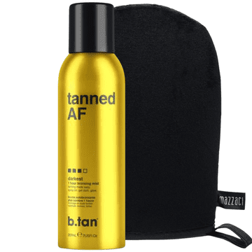 b.tan Tanned Af bronzer za preplanulost + rukavica