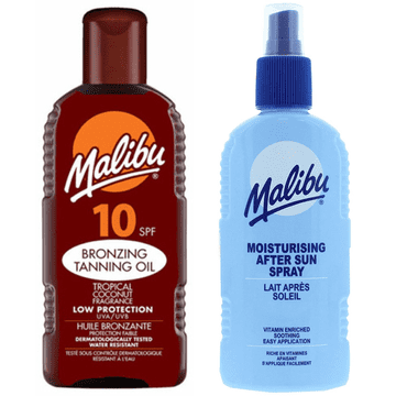 Malibu Malibu ulje za sunčanje SPF10 200ml + balzam u spreju nakon sunčanja 200ml