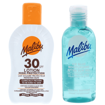 Malibu Malibu spf30 vodootporni balzam 200 ml i gel za poslije sunčanja 100 ml
