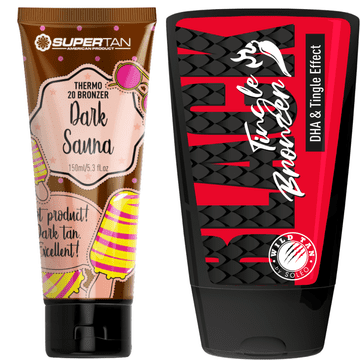 Supertan dark sauna i wild tan black tingle gratis