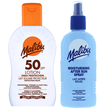 Malibu Malibu spf50 vodootporni balzam 200ml + balzam u spreju za poslije sunčanja 200ml