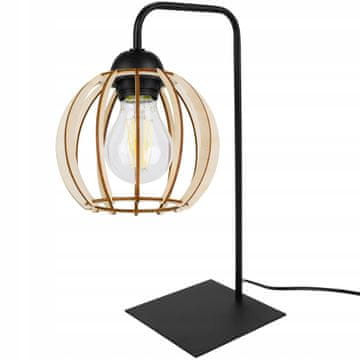 GH NOĆNA STOLIŠNA LAMPA, DRVENA LAMPA, LED KUGLA