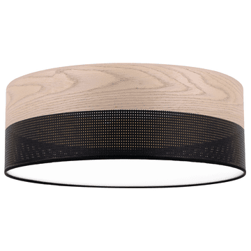 GH STROPNA LAMPA OD DRVENOG PLEXI PLAKSA CRNA 40 CM KLASIČNI HRAST